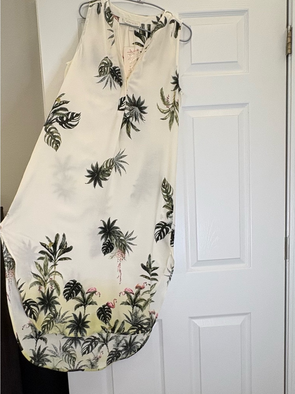 NWT Alex & Lili Tropical Flamingo High-Low Dress S